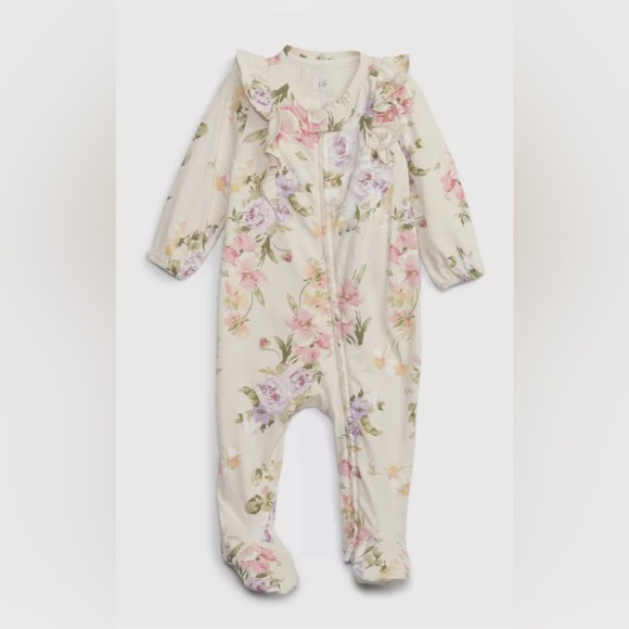 LoveShackFancy X Gap Baby Floral Footed Onesie